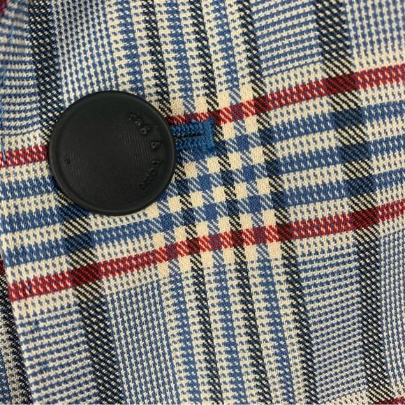 Rag & Bone women's size 14 Elsie gray check blazer new xl plaid suit blue busi - Picture 7 of 13